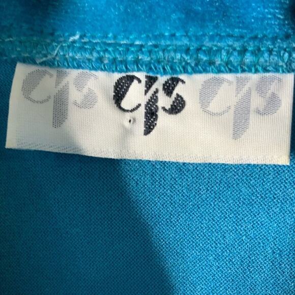 CJS Vintage House Dress Sleepwear Womens L Half Zip Balloon Sleeves Drawstring - Picture 10 of 10